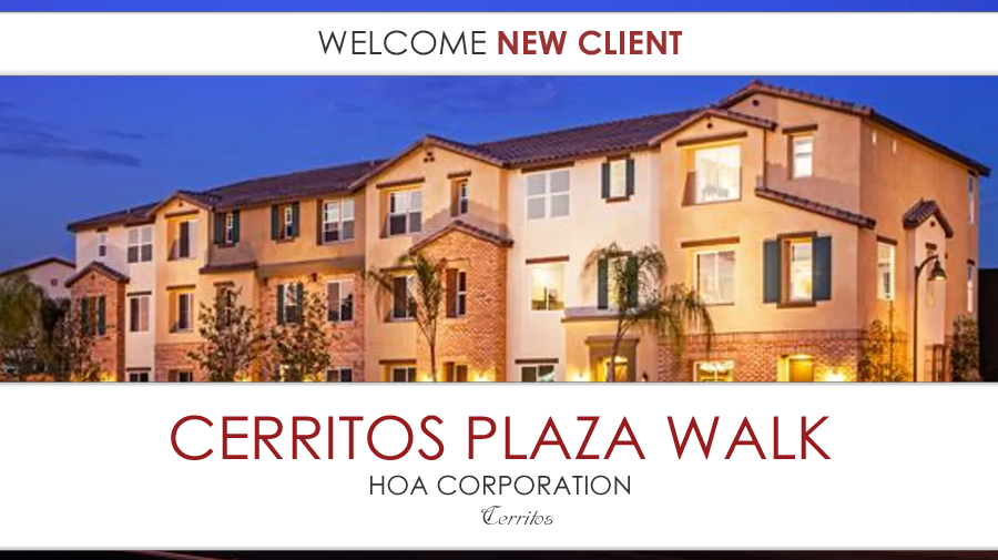 New Client Cerritos Plaza Walk HOA Corporation — HOA Lawyer Blog — April 21, 2021 New Client Cerritos Plaza Walk HOA Corporation — HOA Lawyer Blog — April 21, 2021