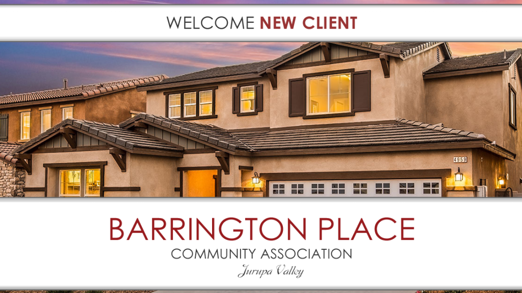 New Client Barrington Place Community Association — HOA Lawyer Blog