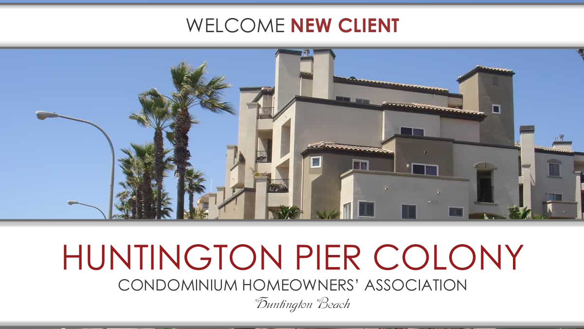 New Client Huntington Pier Colony Condominium Homeowners' Association